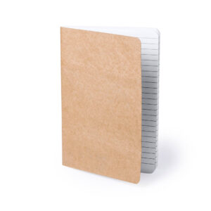 Caderno A5 pautado com capas de cartão reciclado