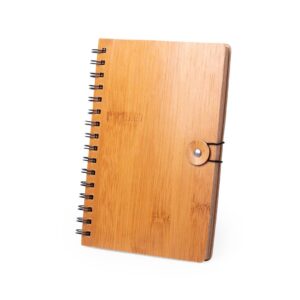 Caderno A5 pautado de bambu e papel reciclado