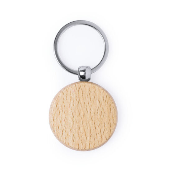 Porta-chaves de madeira circular