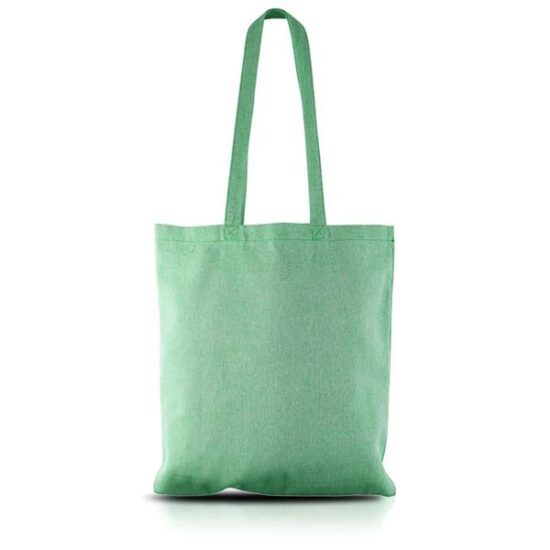 saco de algodão reciclado verde-escuro