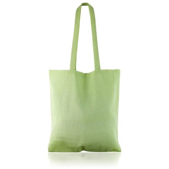 saco de algodão reciclado verde reutilizável
