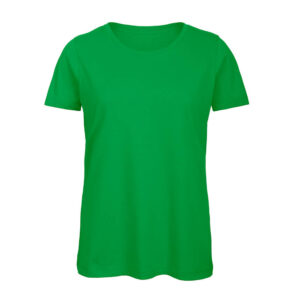 T-shirt de senhora verde de algodão orgânico