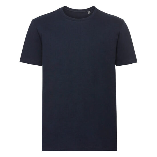T-shirt de homem azul marinho de algodão orgânico