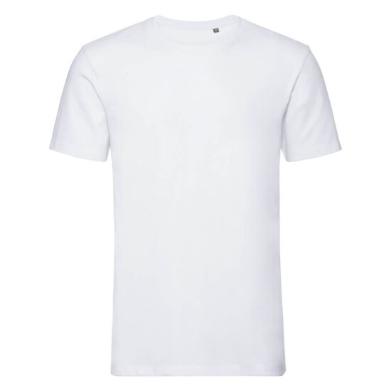 T-shirt de homem branca de algodão orgânico