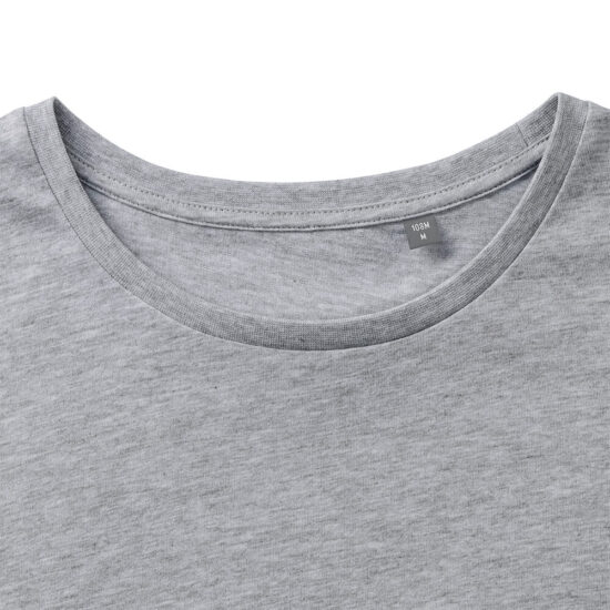 T-shirt de homem cinzenta de algodão orgânico