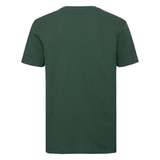 T-shirt de homem verde escura de algodão orgânico