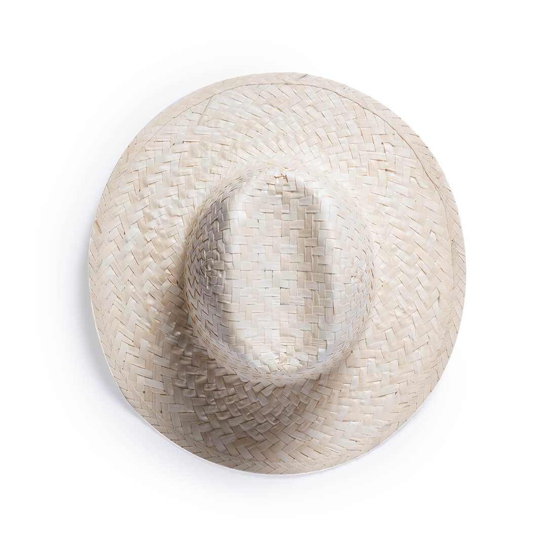 cimo de chapéu de palha branco