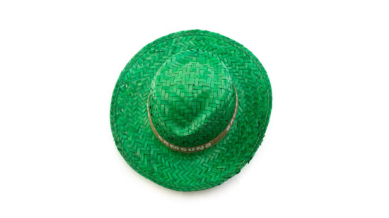 cimo de chapéu de palha verde