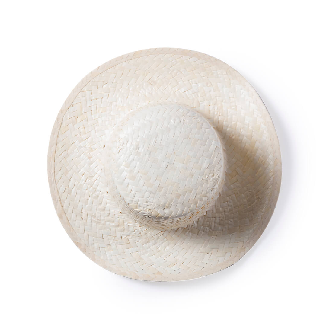 cimo de chapéu de palha branco