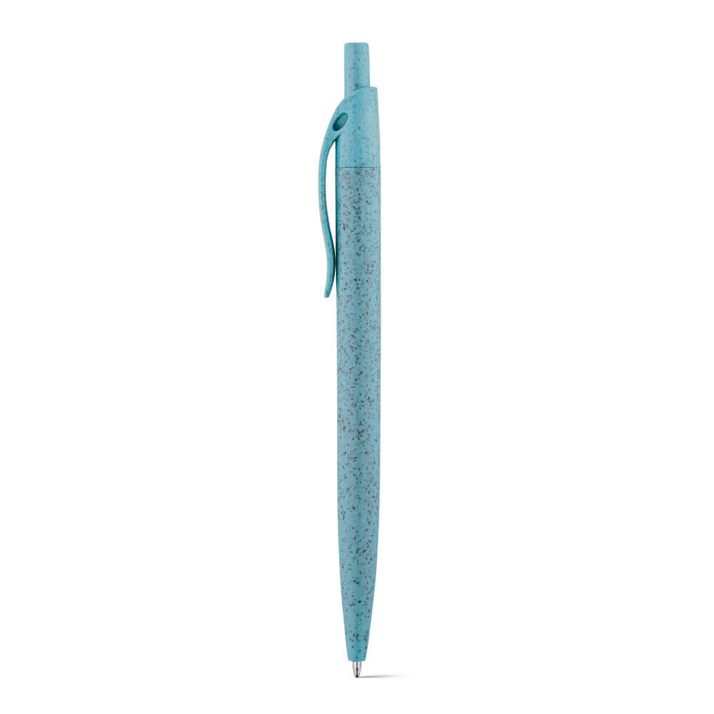 caneta azul de fibra de palha de trigo