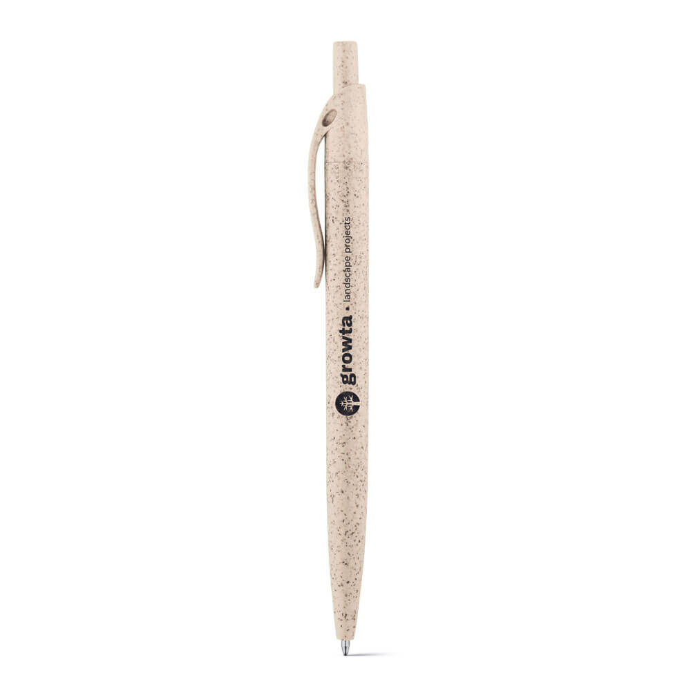 caneta bege de fibra de palha de trigo personalizada