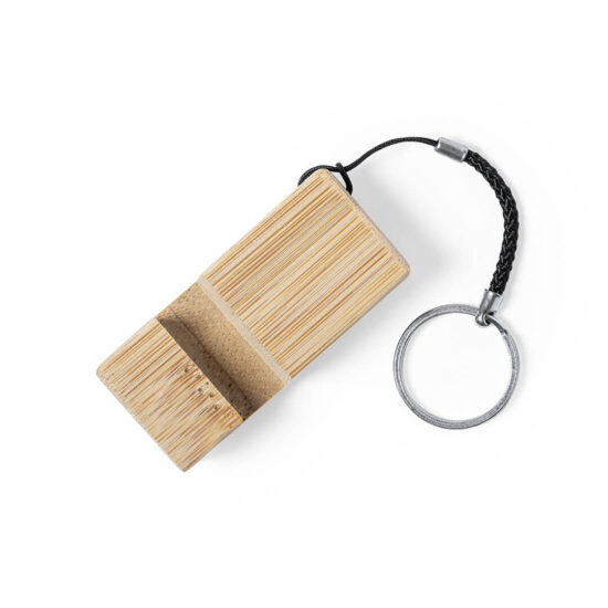 porta-chaves personalizável com suportes de bambu para telemóveis