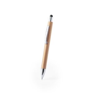 caneta com ponteiro e corpo em bambu