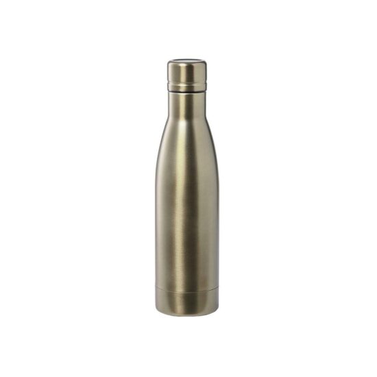 garrafa térmica dourada de aço inoxidável