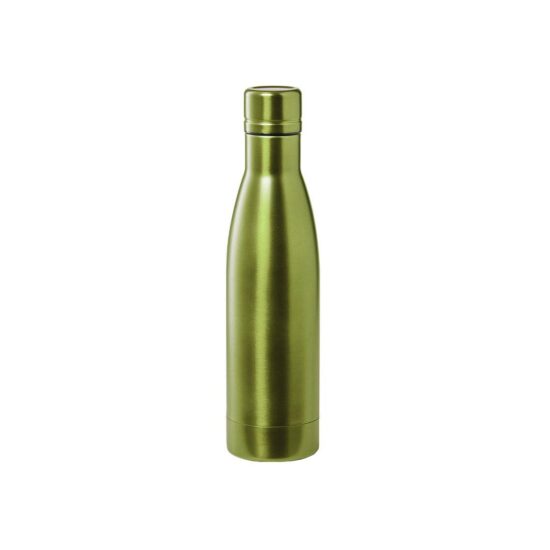 garrafa térmica verde de aço inoxidável