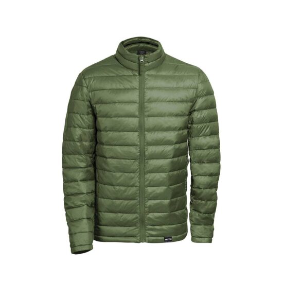 casaco unissexo impermeável de rpet verde