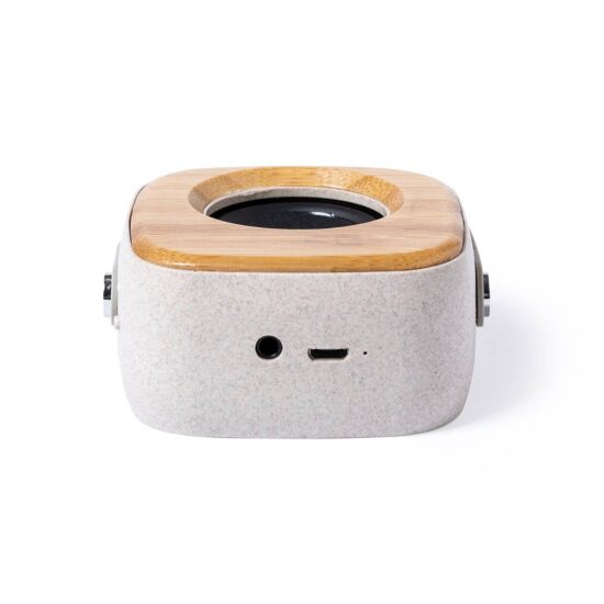 base de coluna bluetooth de bambu e cana de trigo
