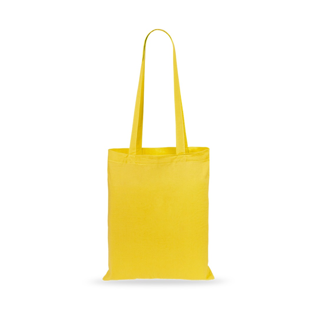 Saco de algodão personalizável amarelo