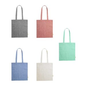 cores de sacos de algodão reciclado com alças compridas
