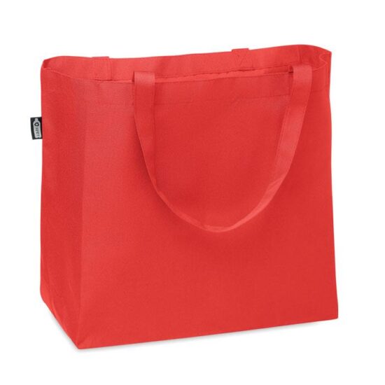 saco grande de compras vermelho em rpet