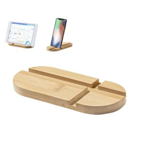 suporte de bambu para dispositivos móveis