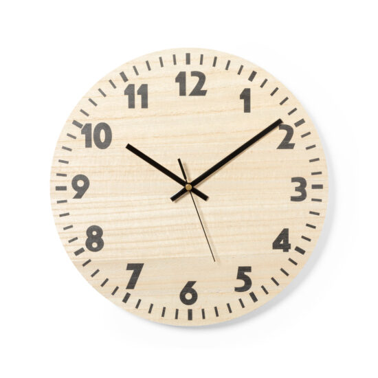 relógio de parede em madeira