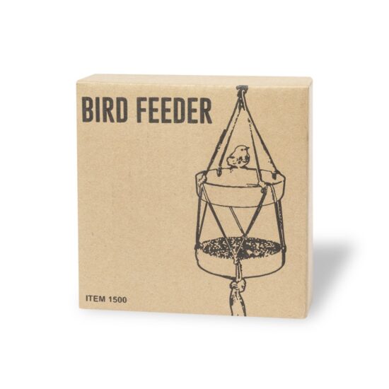 caixa kraft de comedouro para aves em fibra de bambu e algodão