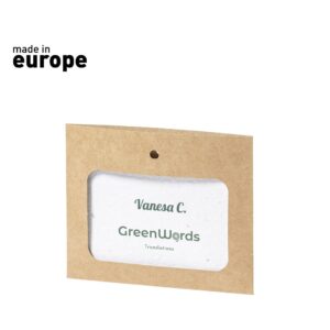 identificador em cartão reciclado made in europe