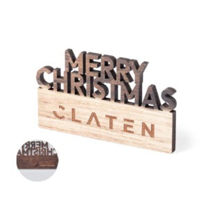 íman natalício de madeira personalizado