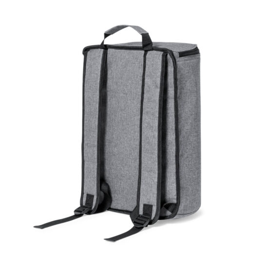 mochila térmica de RPET com alças acolchoadas ajustáveis