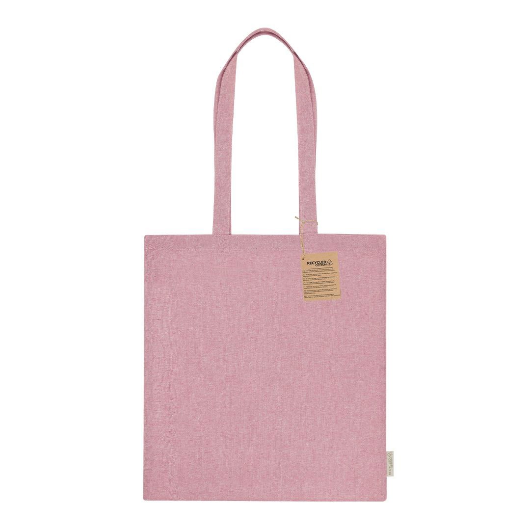 Saco reutilizável de algodão reciclado rosa