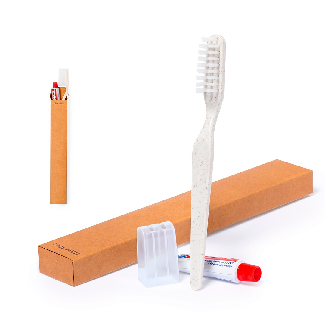 Kit dental com escova de dentes e pasta de dente personalizável