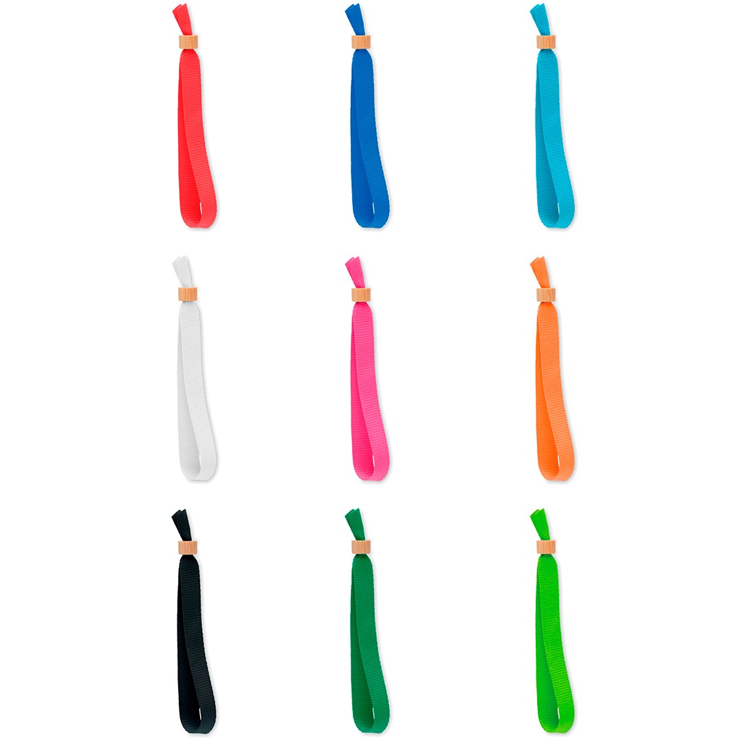 Pulseira de evento personalizável de RPET diversas cores