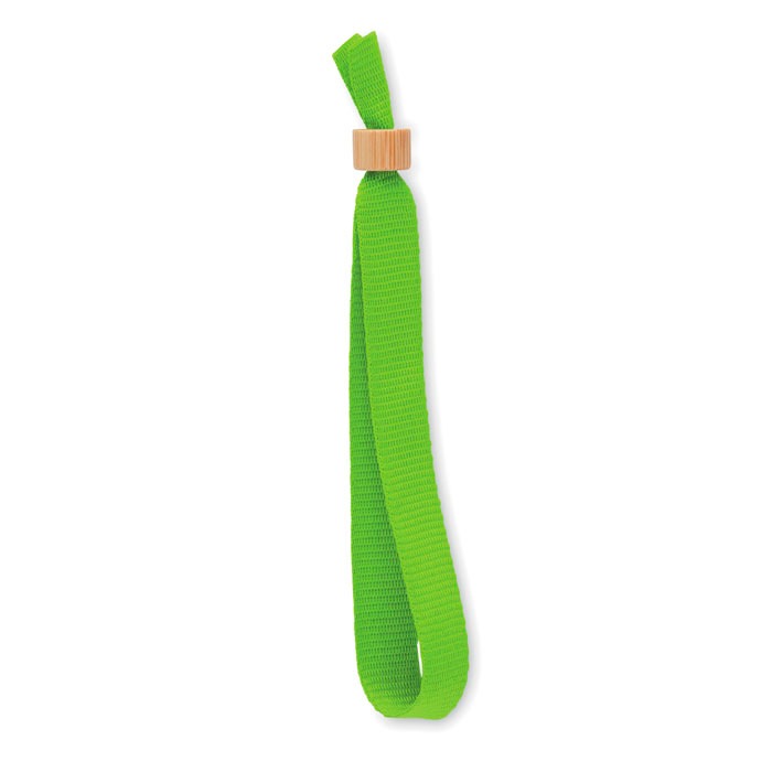 Pulseira de evento personalizável de RPET na cor verde claro