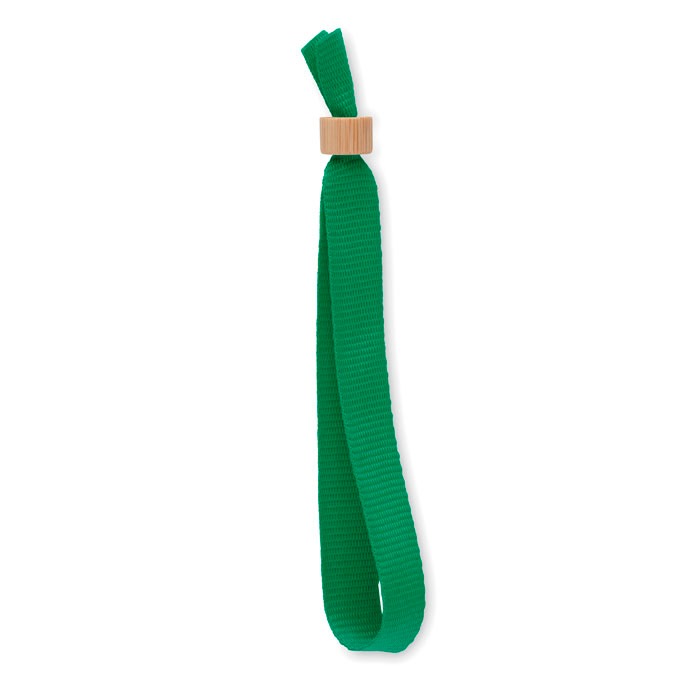 Pulseira de evento personalizável de RPET na cor verde