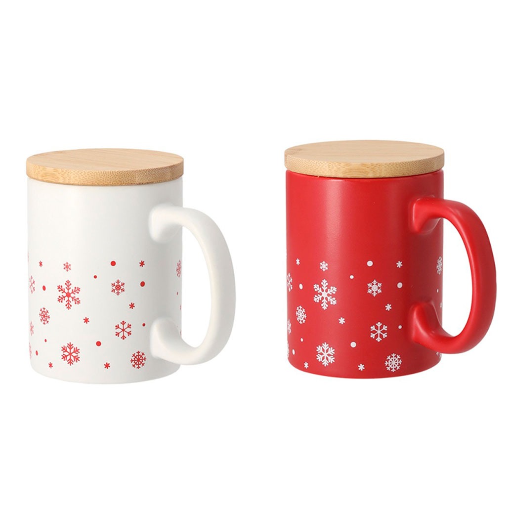 Caneca de cerâmica natalícia personalizável 2 cores