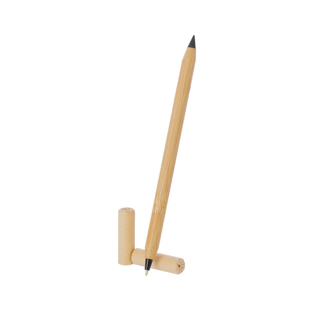 Caneta lápis personalizável de bambu eterno