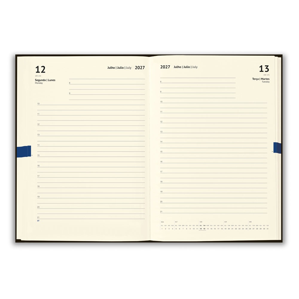 Agenda de cortiça e linho personalizável 2027 70g
