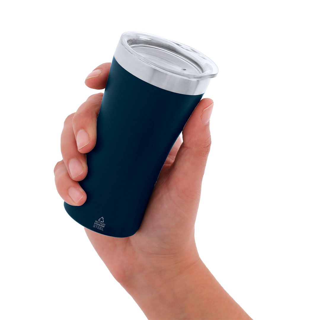 Copo térmico personalizável de aço inox reciclado 150ml