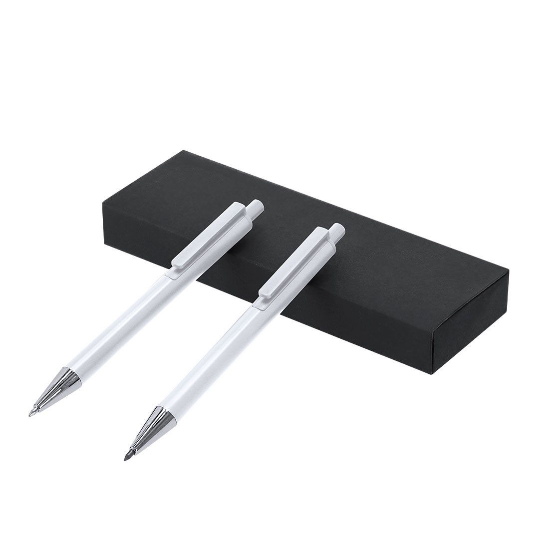 Caneta personalizável de aluminio reciclado branco