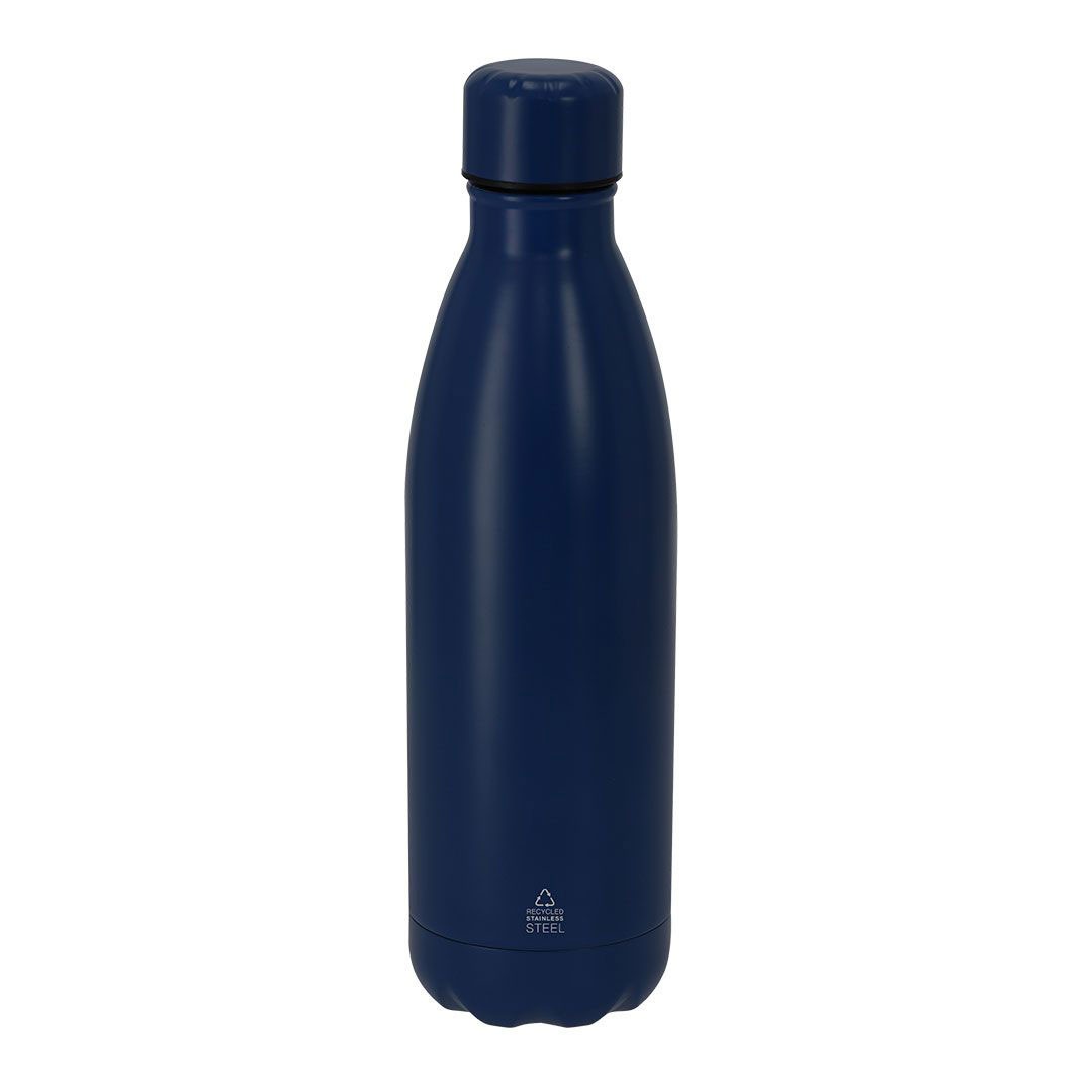Garrafa personalizável de aço inoxidável azul marinho