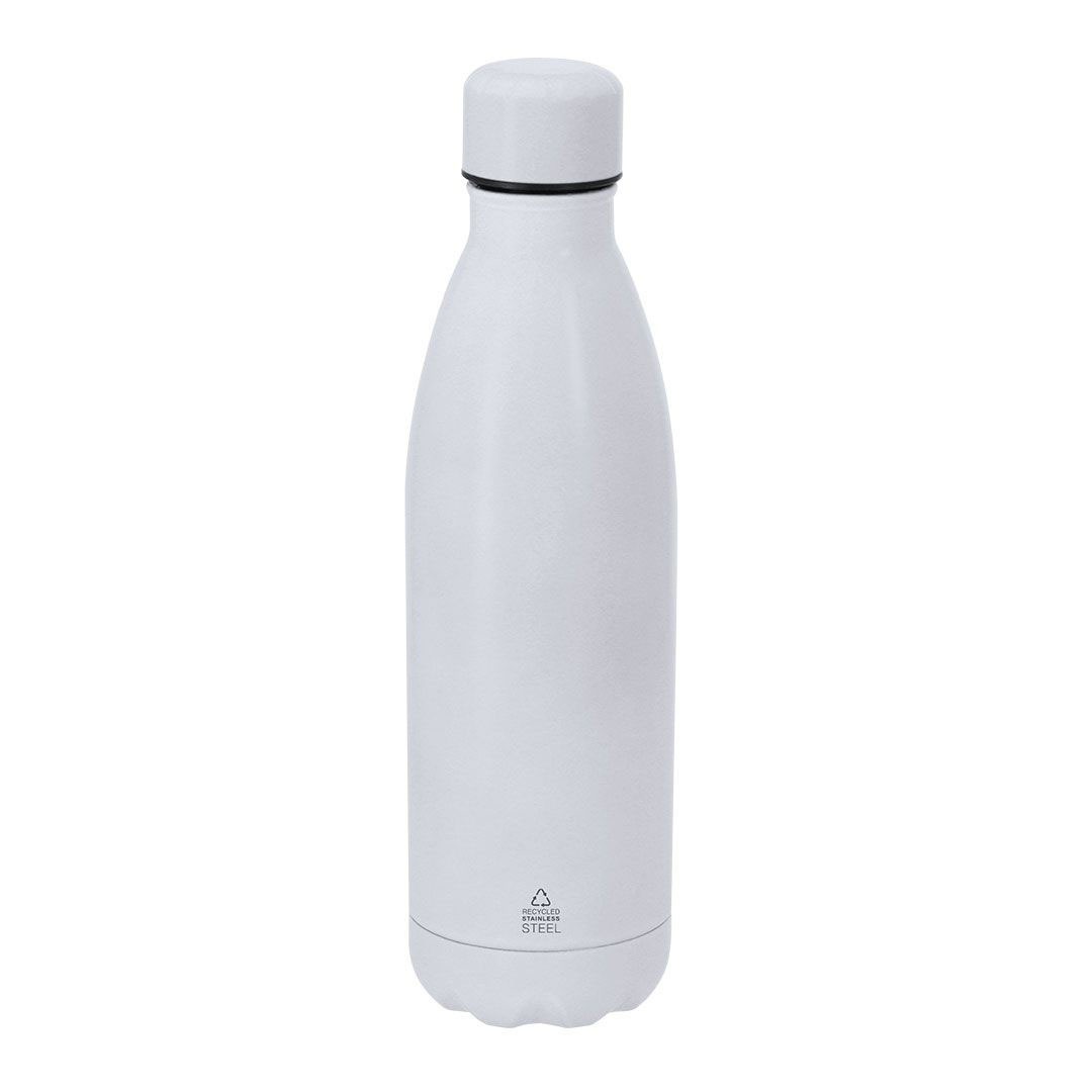 Garrafa personalizável de aço inoxidável branco