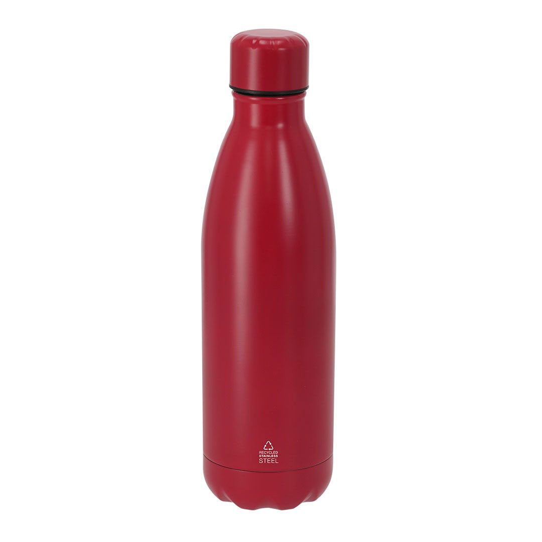 Garrafa personalizável de aço inoxidável vermelha