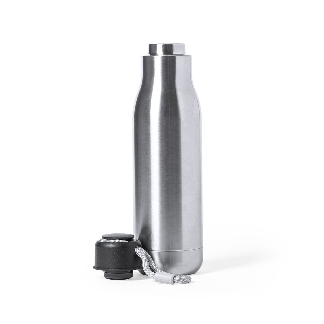 Garrafa personalizável de aço inox com tampa de rosca