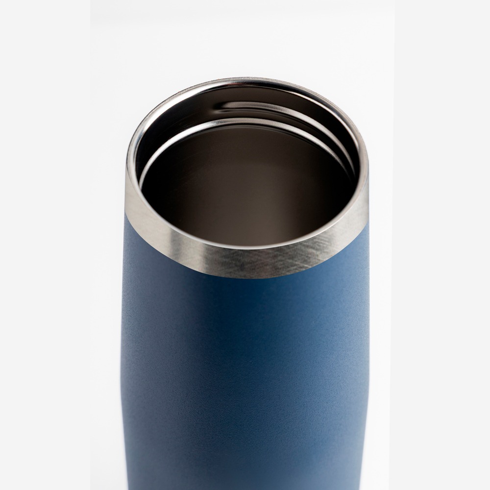 Garrafa personalizável de aço inox e tampa de bambu resistente