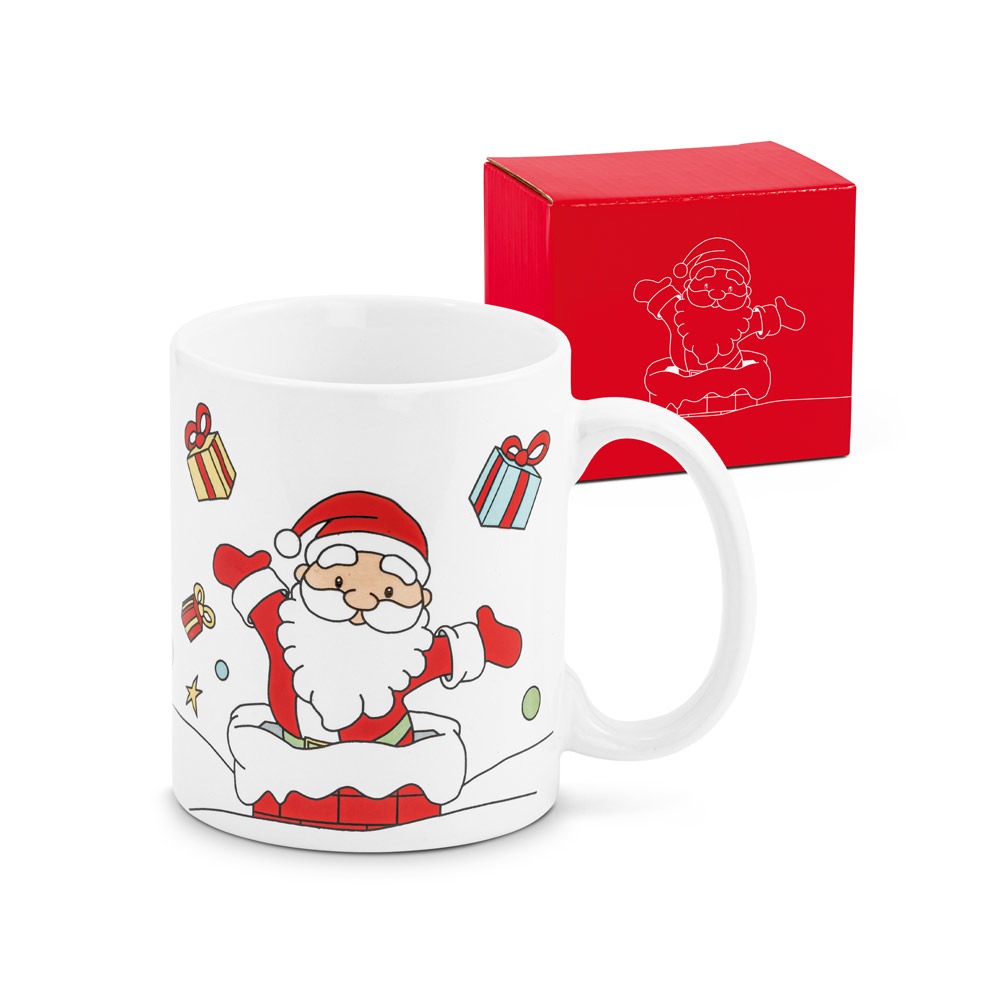 Caneca personalizável de cerâmica de natal 350ml de capacidade
