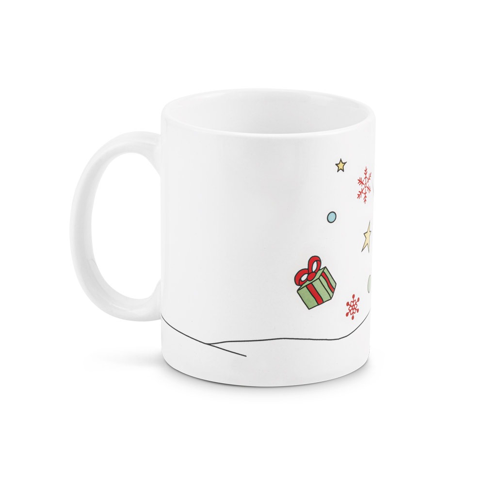 Caneca personalizável de cerâmica de natal prática