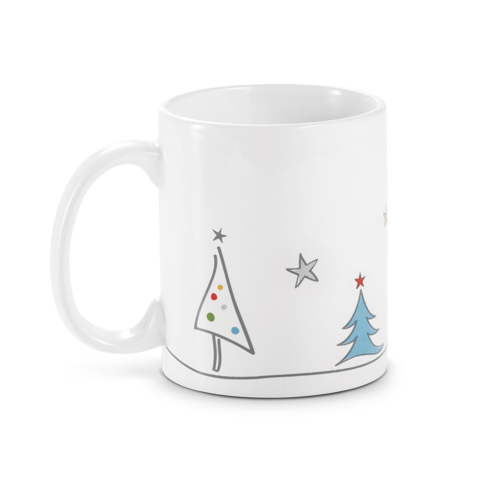 Caneca personalizável de cerâmica natalicia prática