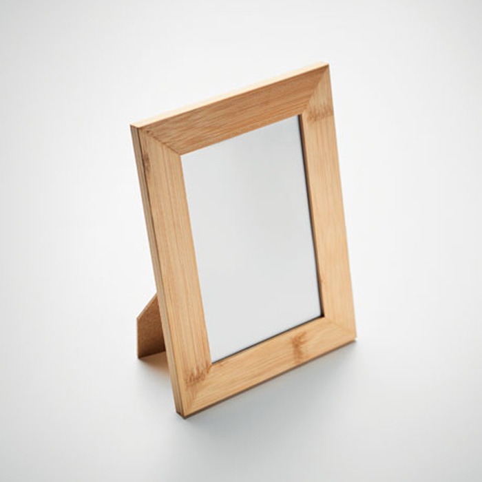 Moldura fotográfica personalizável em bambu resistente
