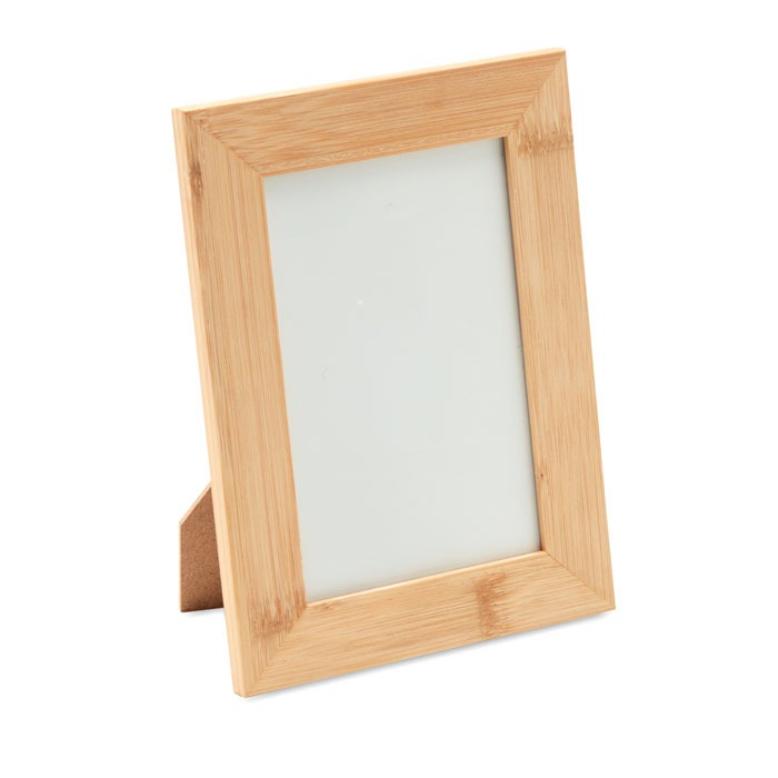 Moldura fotográfica personalizável em bambu